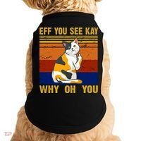 EFF You See Kay Why Oh You Funny Cat Middle Finger Doggie Tank thumb 0