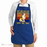 EFF You See Kay Why Oh You Funny Cat Middle Finger Apron thumb 2