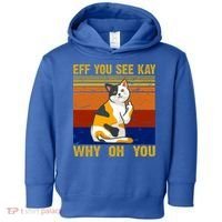 EFF You See Kay Why Oh You Funny Cat Middle Finger Toddler Hoodie thumb 0