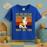 EFF You See Kay Why Oh You Funny Cat Middle Finger Toddler T-Shirt thumb 3