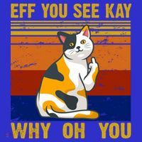 EFF You See Kay Why Oh You Funny Cat Middle Finger Visor thumb 3