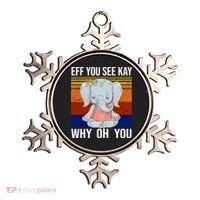 EFF You See Kay Why Oh You Elephant Ornament thumb 0