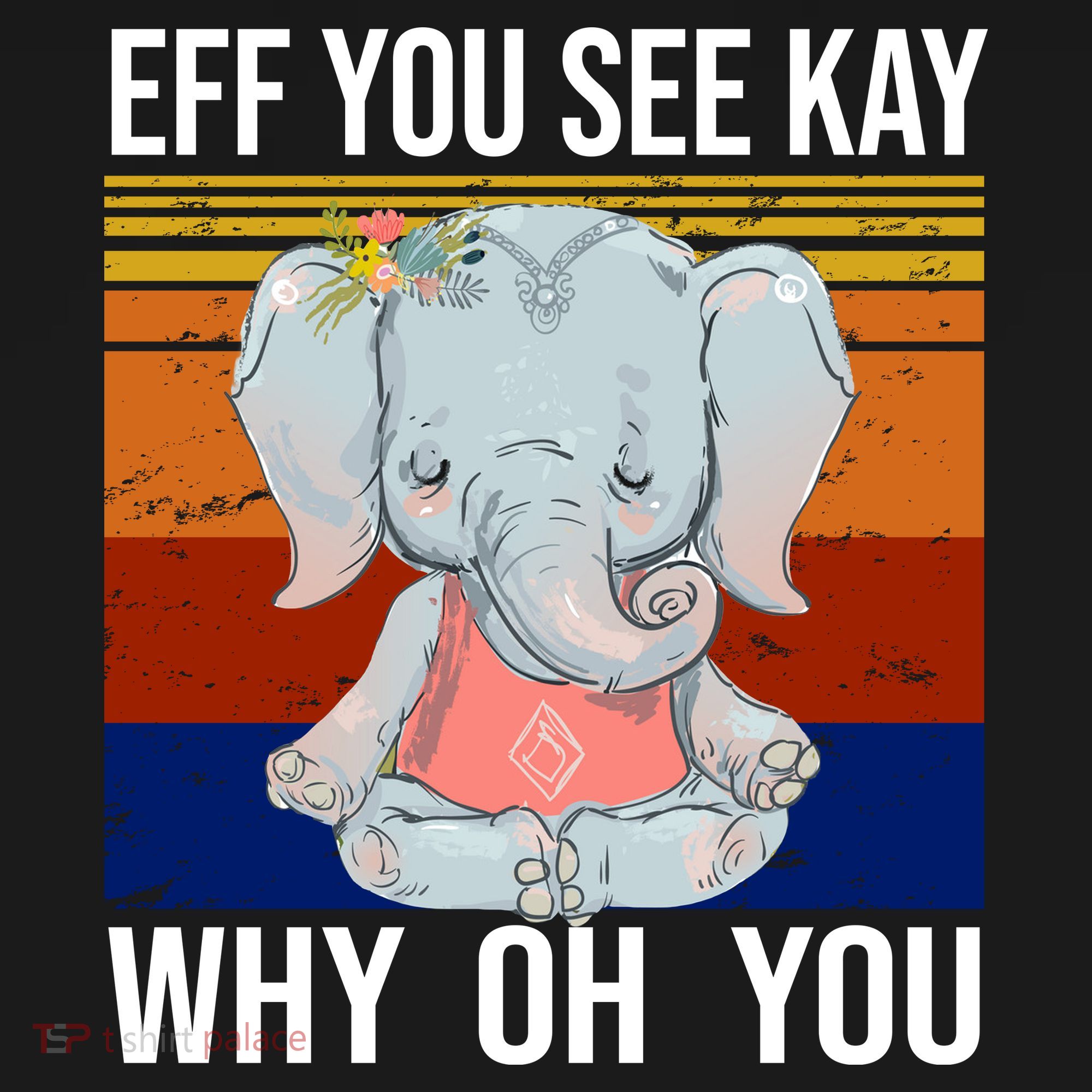 EFF You See Kay Why Oh You Elephant Ornament