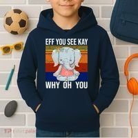 EFF You See Kay Why Oh You Elephant Kids Hoodie thumb 2