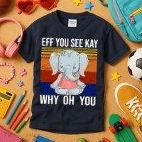 EFF You See Kay Why Oh You Elephant Kids T-Shirt thumb 3