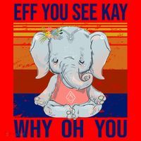 EFF You See Kay Why Oh You Elephant Santa Hat thumb 1