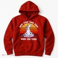 EFF You See Kay Why Oh You Funny Yoga Unicorn Hoodie thumb 0