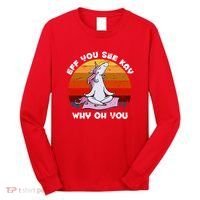 EFF You See Kay Why Oh You Funny Yoga Unicorn Long Sleeve Shirt thumb 0