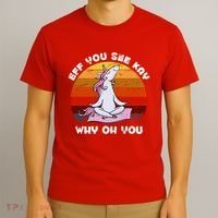 EFF You See Kay Why Oh You Funny Yoga Unicorn T-Shirt thumb 3