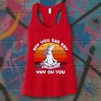 EFF You See Kay Why Oh You Funny Yoga Unicorn Women's Tank Top thumb 3