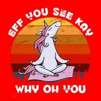 EFF You See Kay Why Oh You Funny Yoga Unicorn Women's Tank Top thumb 5