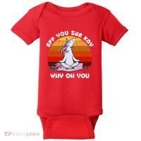 EFF You See Kay Why Oh You Funny Yoga Unicorn Baby Bodysuit thumb 0