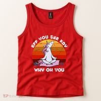 EFF You See Kay Why Oh You Funny Yoga Unicorn Tank Top thumb 2