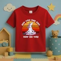 EFF You See Kay Why Oh You Funny Yoga Unicorn Toddler T-Shirt thumb 3