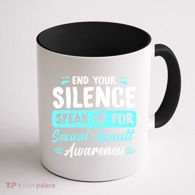 End Your Silence Speak Up For Sexual Assault Awareness Meaningful Gift Coffee Mug back