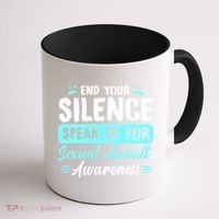 End Your Silence Speak Up For Sexual Assault Awareness Meaningful Gift Coffee Mug thumb 1
