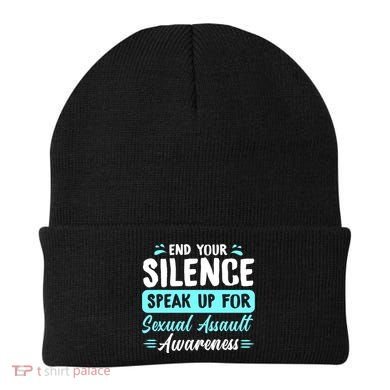 End Your Silence Speak Up For Sexual Assault Awareness Meaningful Gift Beanie