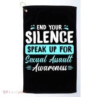 End Your Silence Speak Up For Sexual Assault Awareness Meaningful Gift Golf Towel thumb 0