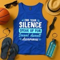 End Your Silence Speak Up For Sexual Assault Awareness Meaningful Gift Tank Top thumb 4