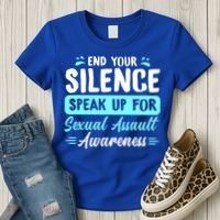 End Your Silence Speak Up For Sexual Assault Awareness Meaningful Gift Women's T-Shirt thumb 3
