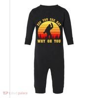 Eff You See Kay Why Oh You Bigfoot Sasquatch Funny Meme Infant Fleece One Piece thumb 0
