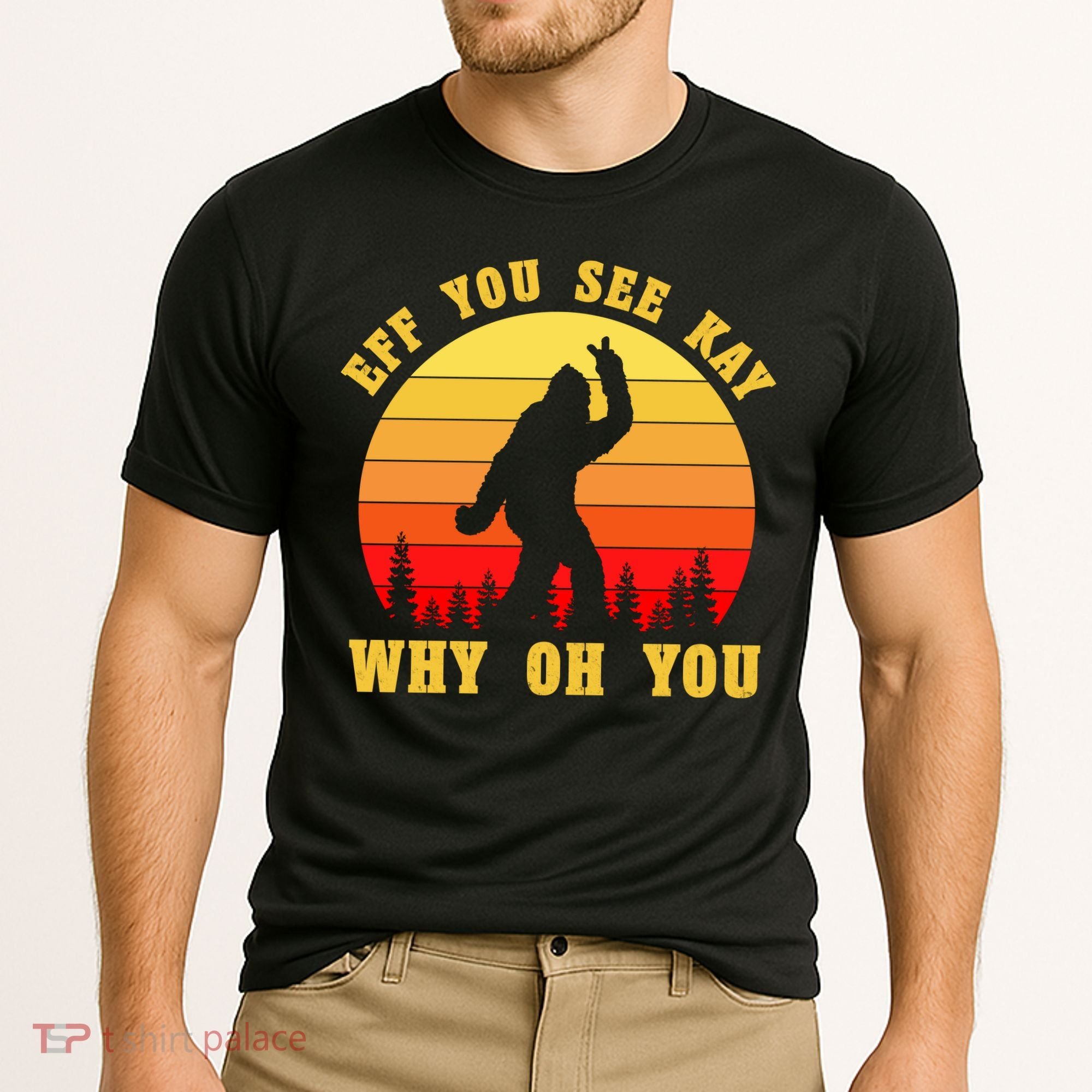 Eff You See Kay Why Oh You Bigfoot Sasquatch Funny Meme Cooling Performance Crew T-Shirt