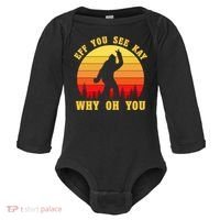 Eff You See Kay Why Oh You Bigfoot Sasquatch Funny Meme Baby Long Sleeve Bodysuit thumb 0