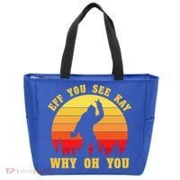 Eff You See Kay Why Oh You Bigfoot Sasquatch Funny Meme Tote Bag thumb 0