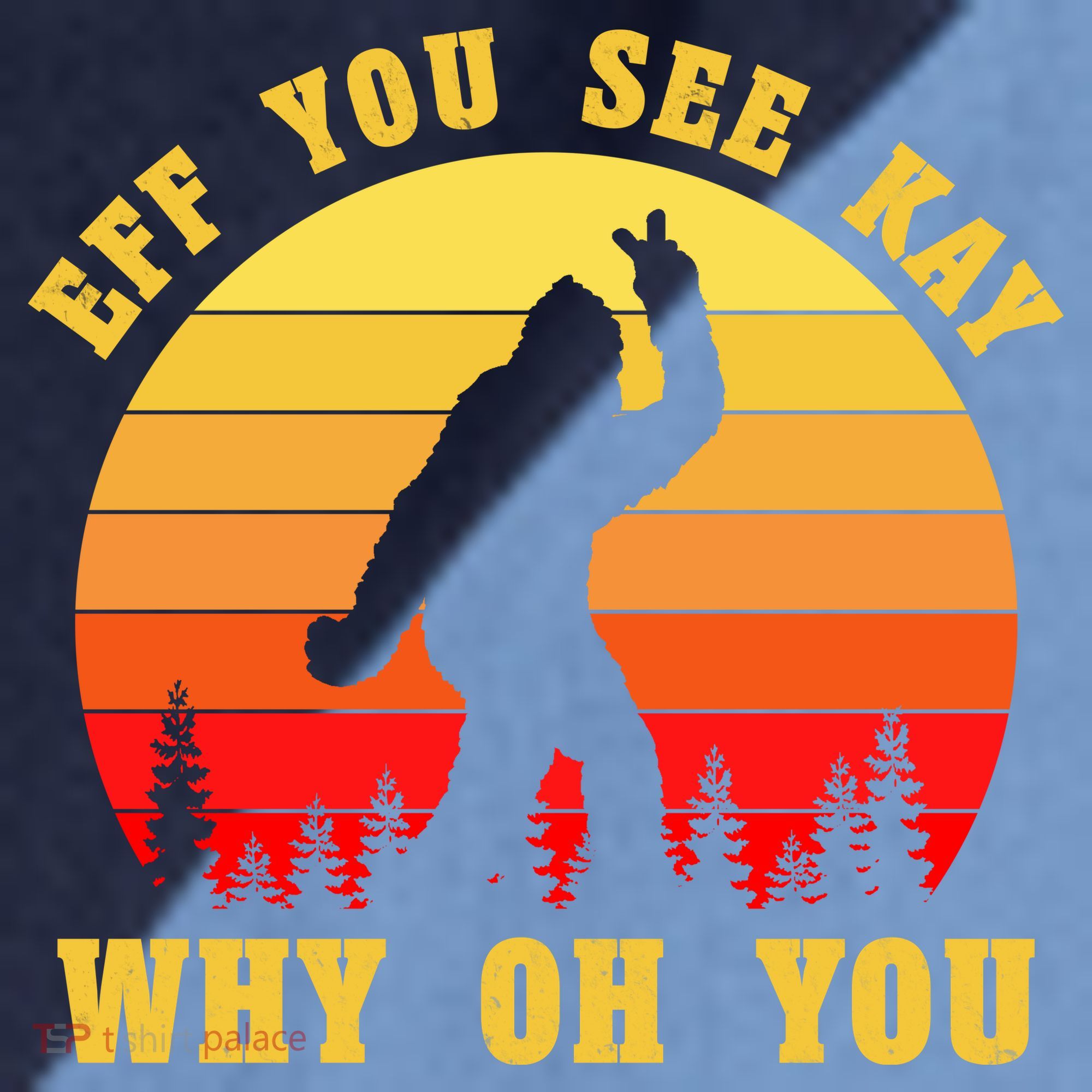 Eff You See Kay Why Oh You Bigfoot Sasquatch Funny Meme Raglan Baseball Sleeve Shirt