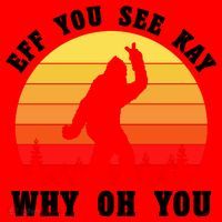 Eff You See Kay Why Oh You Bigfoot Sasquatch Funny Meme Santa Hat thumb 1
