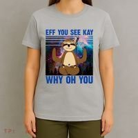 Eff You See Kay Why Oh You Yoga Sloth Space Galaxy T-Shirt thumb 4
