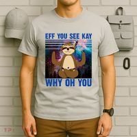Eff You See Kay Why Oh You Yoga Sloth Space Galaxy T-Shirt thumb 6