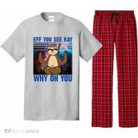 Eff You See Kay Why Oh You Yoga Sloth Space Galaxy Pajama Set thumb 0