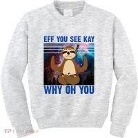 Eff You See Kay Why Oh You Yoga Sloth Space Galaxy Kids Sweatshirt thumb 0
