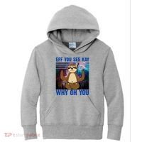 Eff You See Kay Why Oh You Yoga Sloth Space Galaxy Kids Hoodie thumb 0