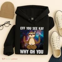 Eff You See Kay Why Oh You Yoga Sloth Space Galaxy Hoodie thumb 4