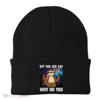 Eff You See Kay Why Oh You Yoga Sloth Space Galaxy Beanie thumb 0