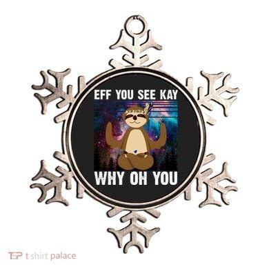 Eff You See Kay Why Oh You Yoga Sloth Space Galaxy Ornament