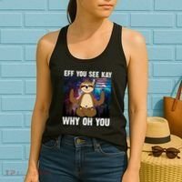Eff You See Kay Why Oh You Yoga Sloth Space Galaxy Women's Tank Top thumb 2