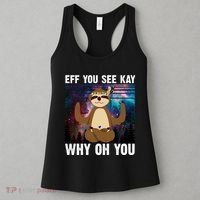 Eff You See Kay Why Oh You Yoga Sloth Space Galaxy Women's Tank Top thumb 3