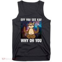 Eff You See Kay Why Oh You Yoga Sloth Space Galaxy Tank Top thumb 0