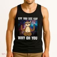 Eff You See Kay Why Oh You Yoga Sloth Space Galaxy Tank Top thumb 3