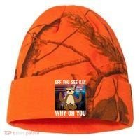 Eff You See Kay Why Oh You Yoga Sloth Space Galaxy Kati Licensed 12" Camo Cuffed Beanie thumb 0