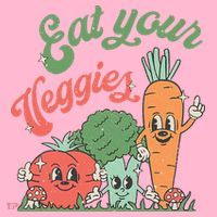 Eat Your Veggies Retro Vegan Farmer Market Vegetable Coaster thumb 2