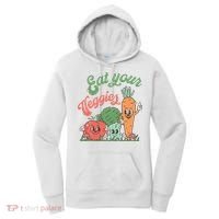 Eat Your Veggies Retro Vegan Farmer Market Vegetable Women's Hoodie thumb 0