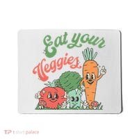 Eat Your Veggies Retro Vegan Farmer Market Vegetable Mousepad thumb 0