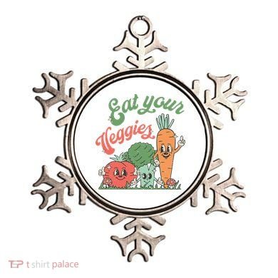 Eat Your Veggies Retro Vegan Farmer Market Vegetable Ornament