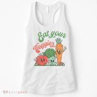 Eat Your Veggies Retro Vegan Farmer Market Vegetable Women's Tank Top thumb 0