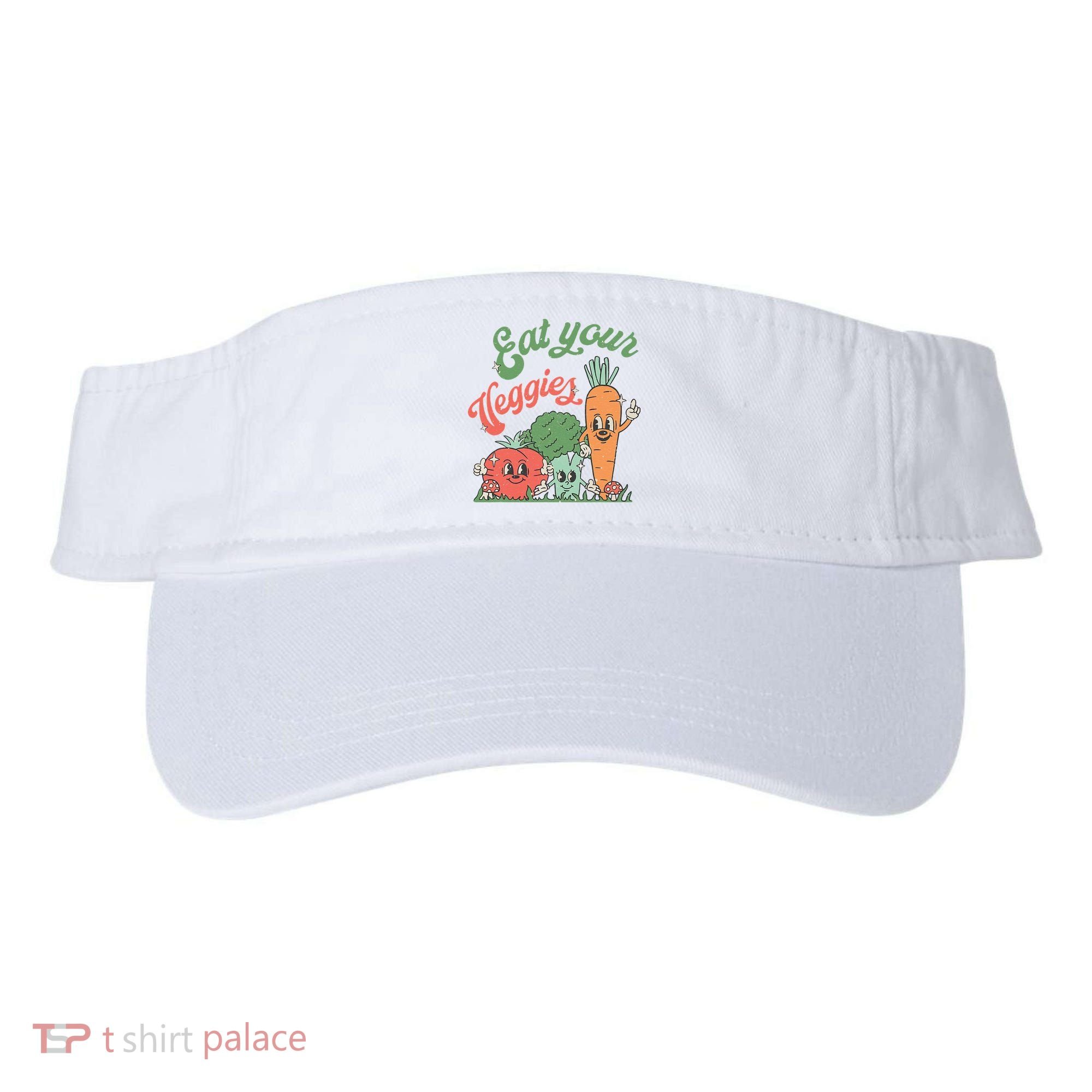 Eat Your Veggies Retro Vegan Farmer Market Vegetable Visor
