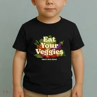 Eat Your Veggies DonT Elect Them Toddler T-Shirt thumb 2